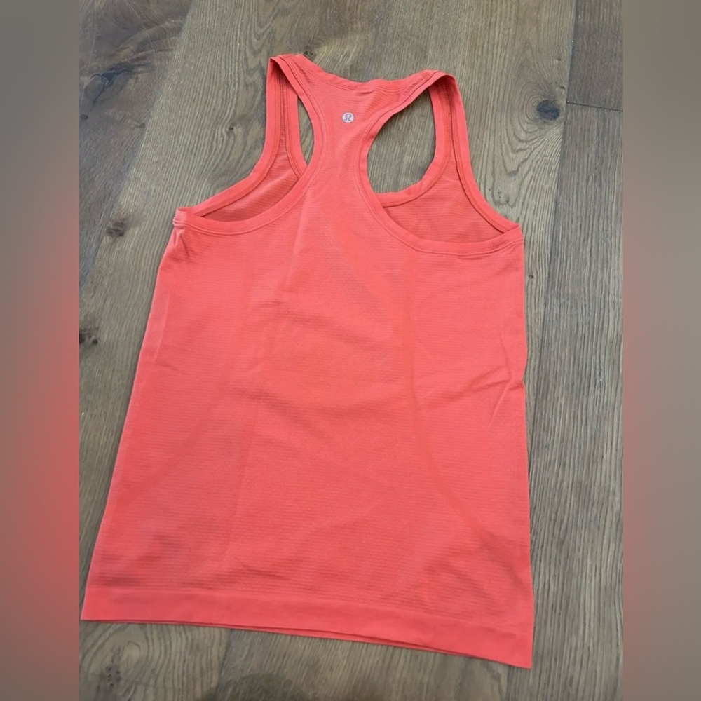 Lululemon Rib Tank In Orange Size 8